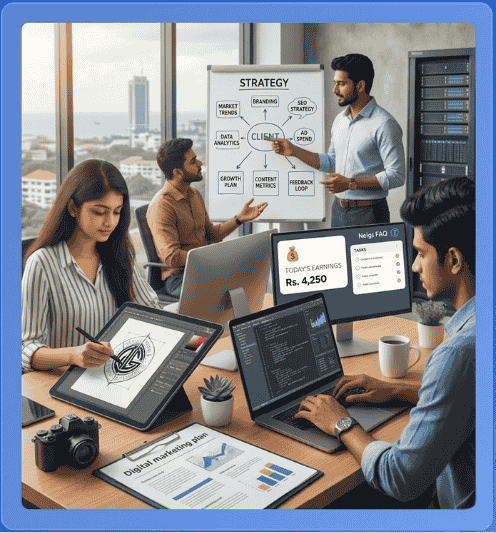 Sri Lankan freelancer working online